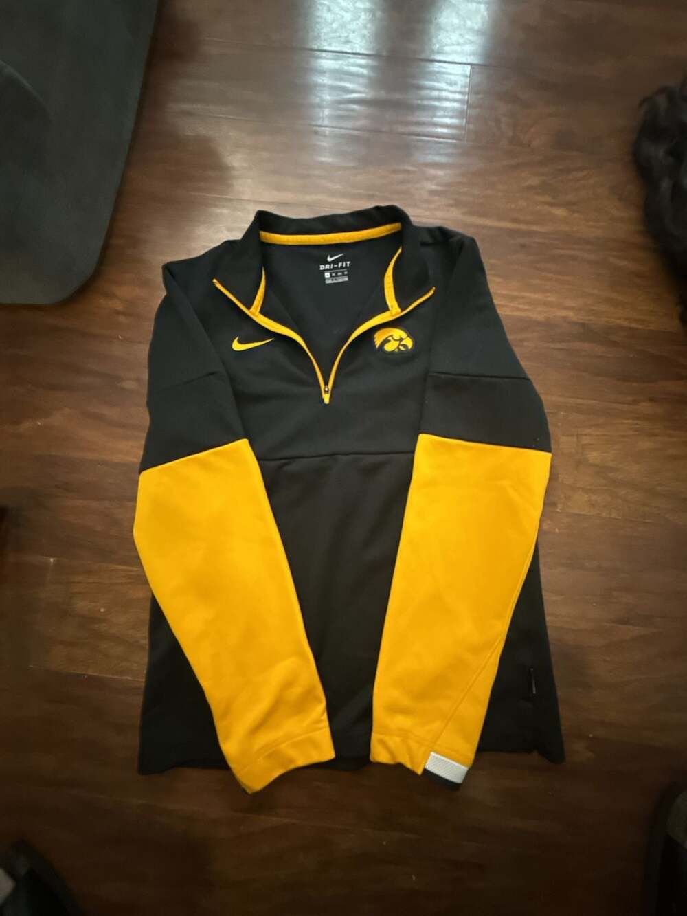 Nike Iowa Hawkeyes Dri-FIT Quarter-Zip Coaches Pullover Jacket